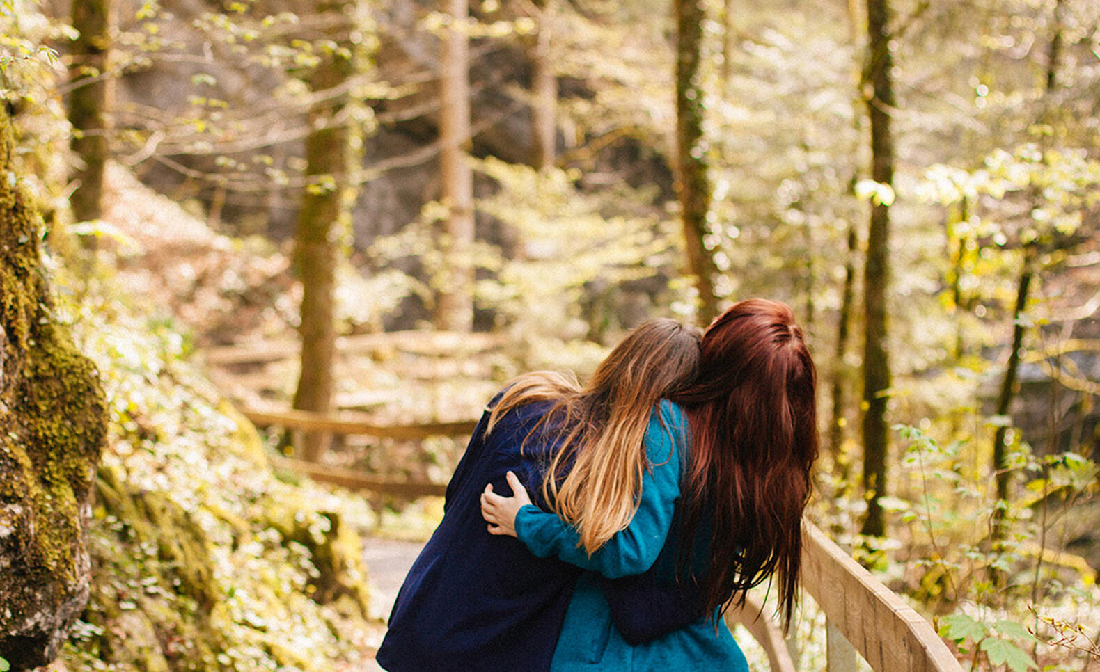 Two students on a hike ; Jasmine Marie