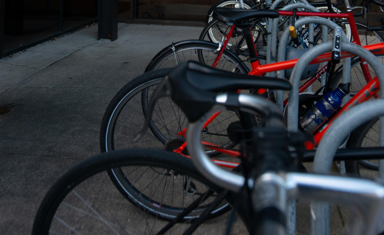 Bikes at MCAD's bike rack