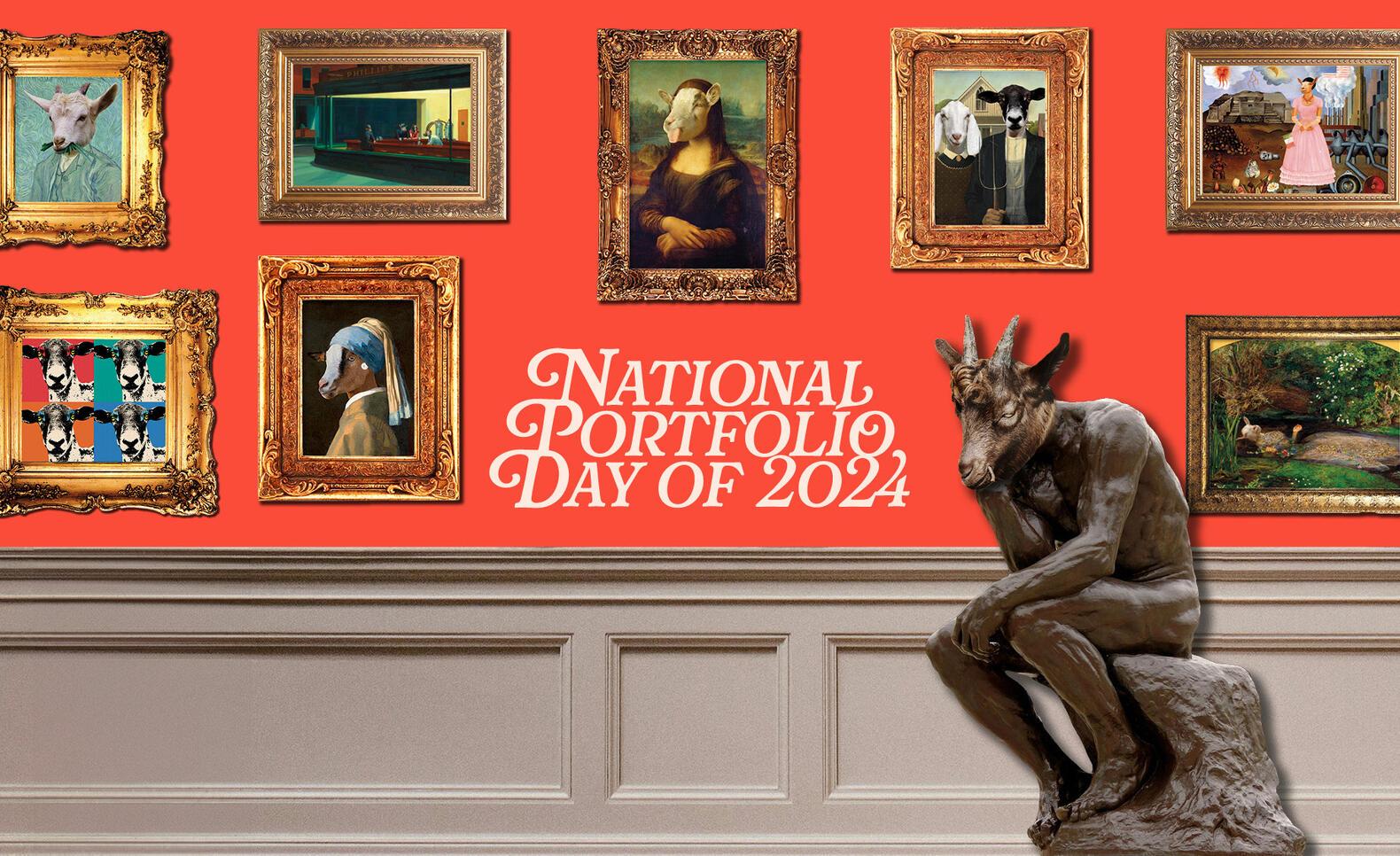 National Portfolio Day 2024, famous artworks replaced with goats