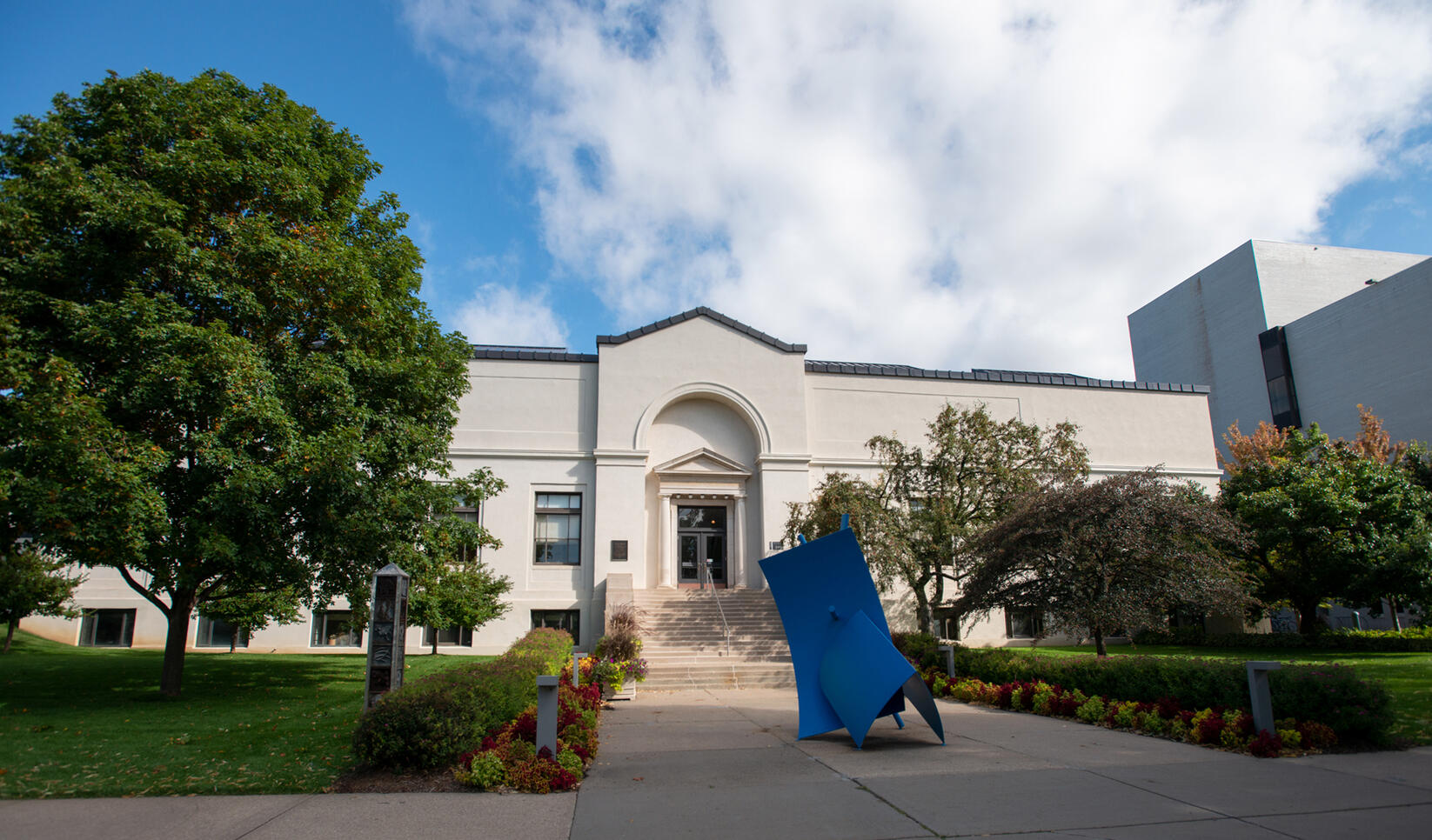 MCAD's Morrison building on a partly cloudy summer day