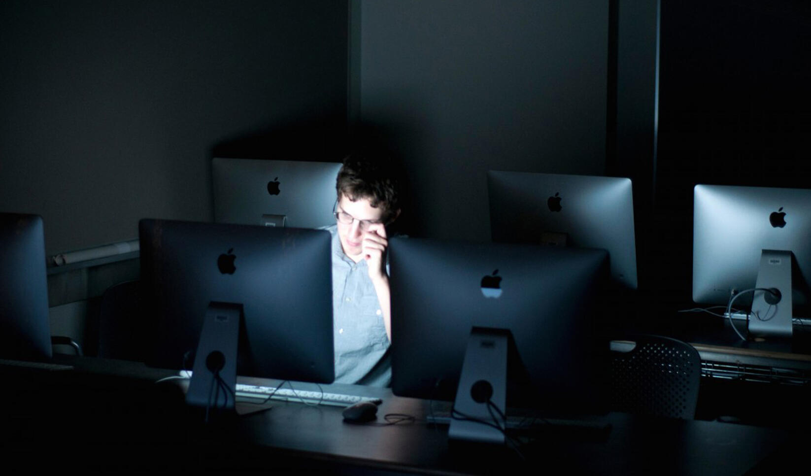 Student in the computer lab