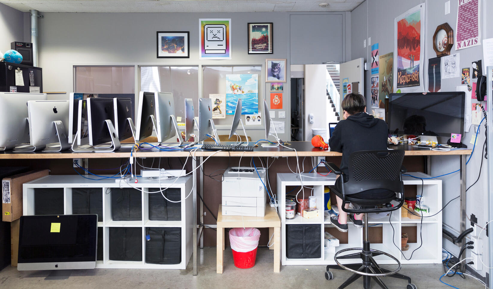 Person sitting at the Help Desk