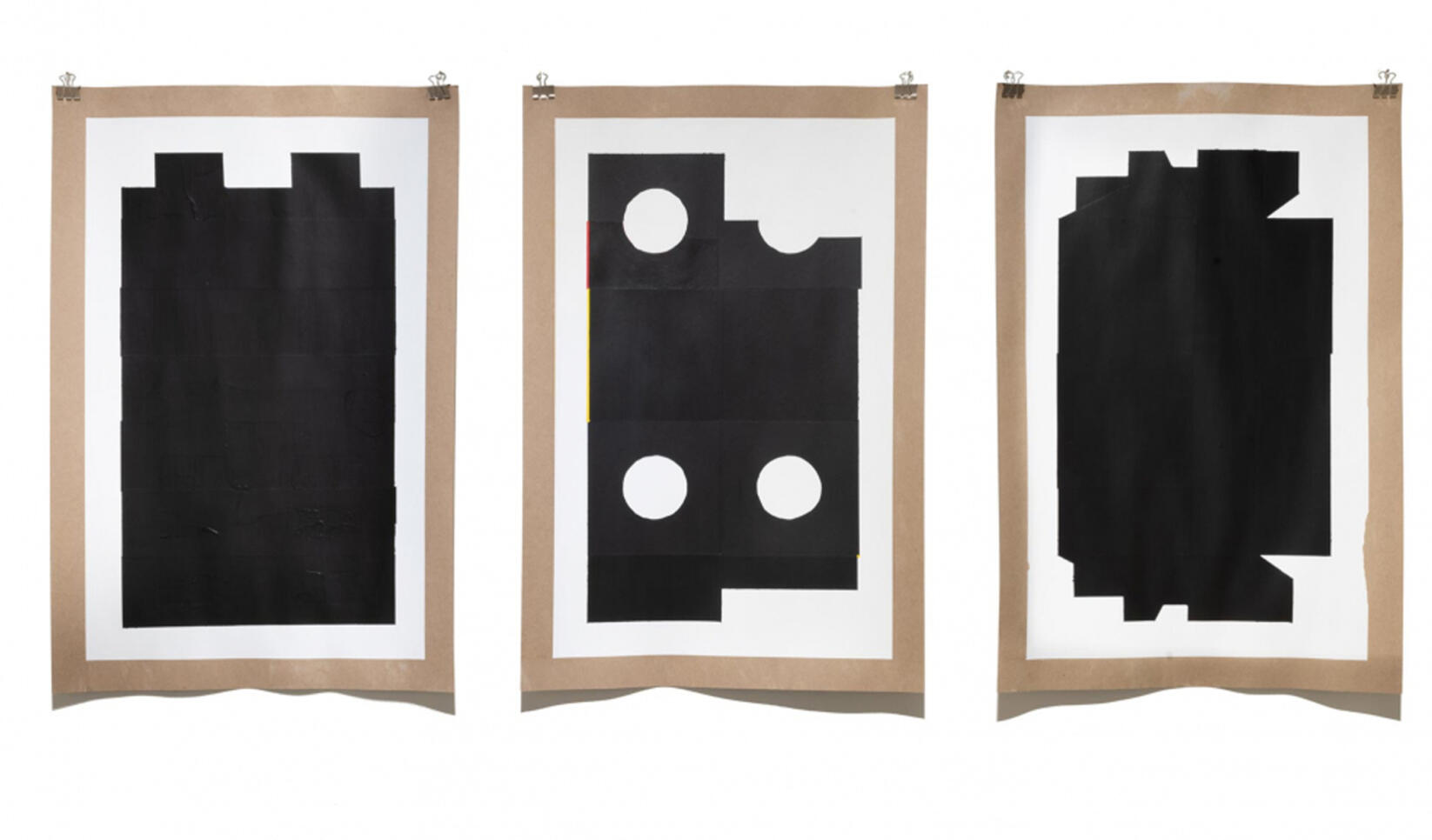 Acrylic and Latex paint on a board in different geometrical shapes ; Erik Brandt