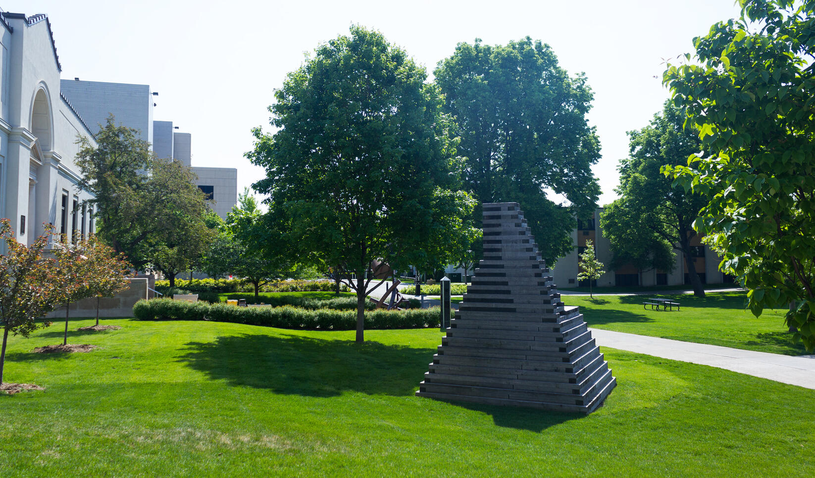 Jackie Ferrara sculpture on MCAD campus