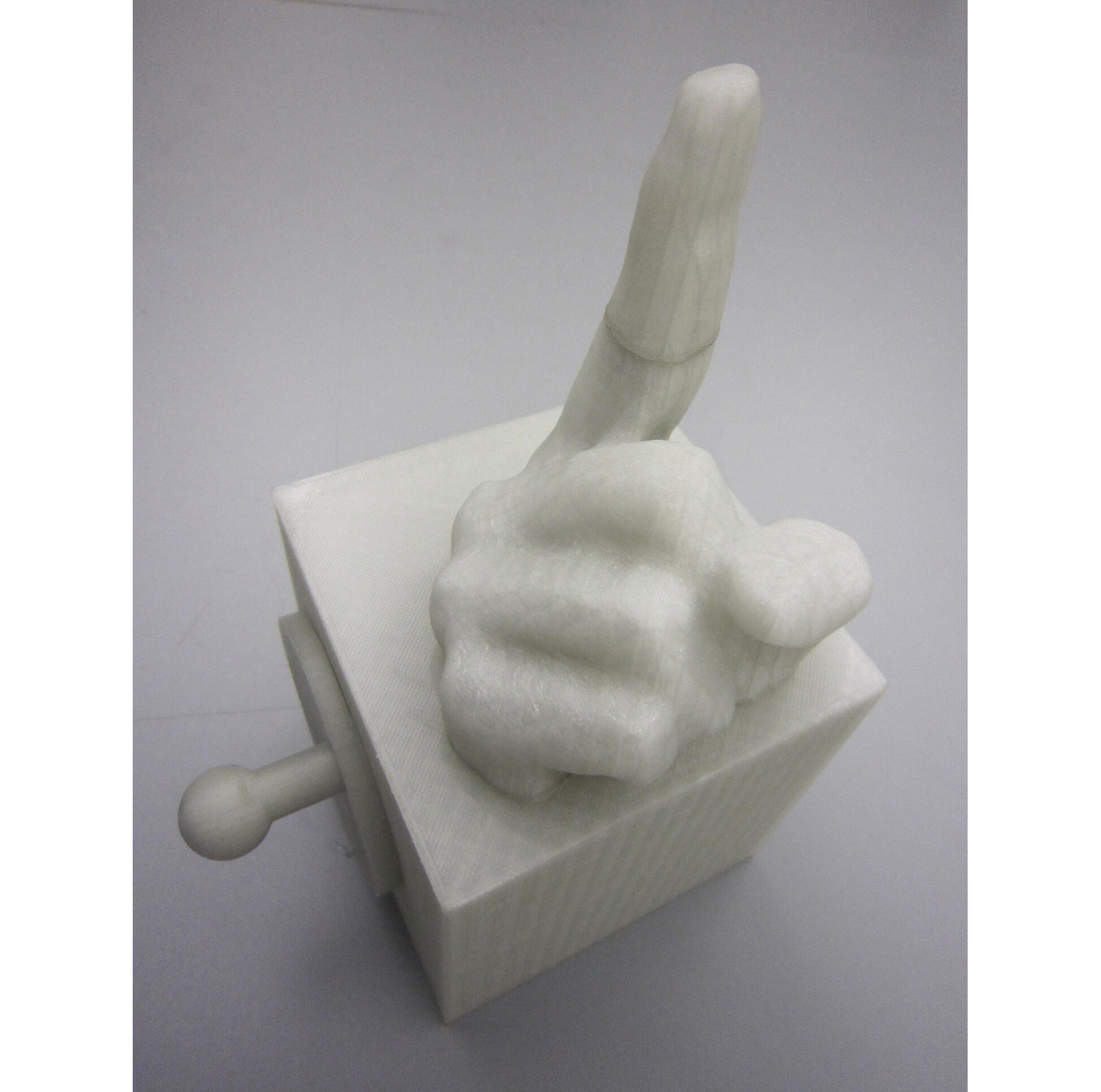 Sculpture of hand ; Zachary North