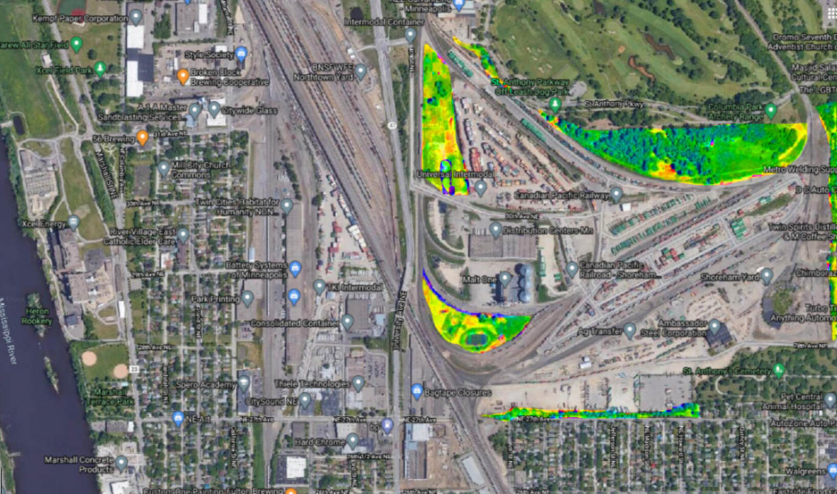 Aerial view of Shoreham Yards ; Aerial view of Shoreham Yards