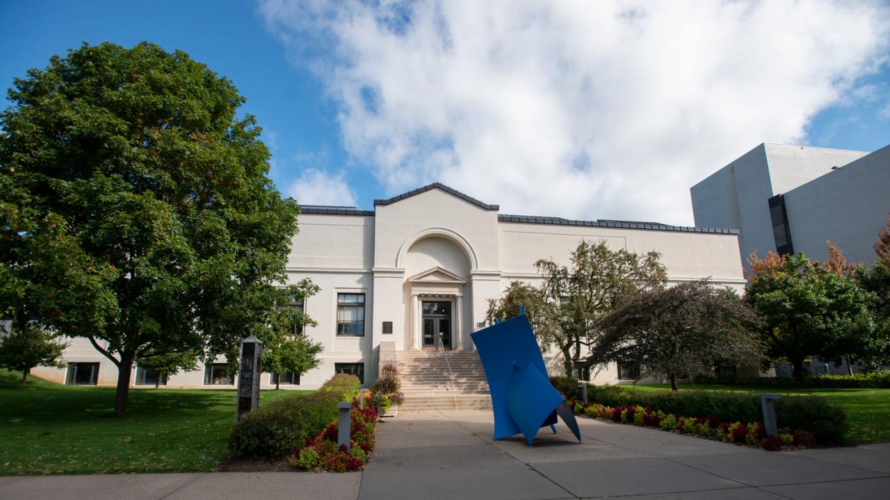 MCAD's Morrison building on a partly cloudy summer day