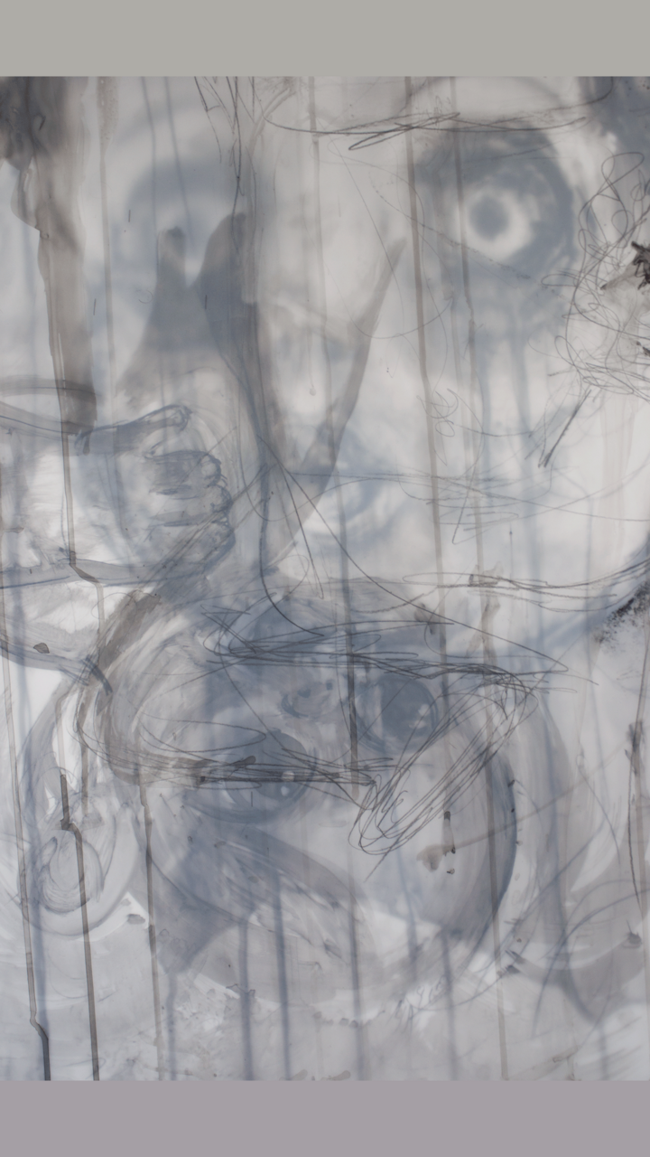 Graphite drawing of human figures