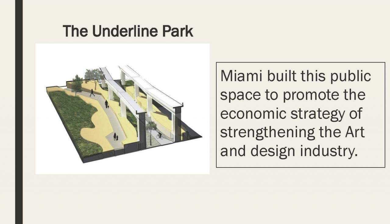 Presentation for Miami's art and design centered industry clusters.