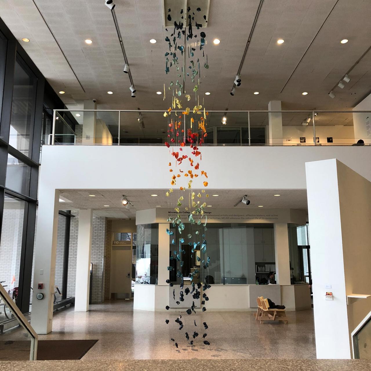 Large scale sculpture displayed in the MCAD Main Gallery