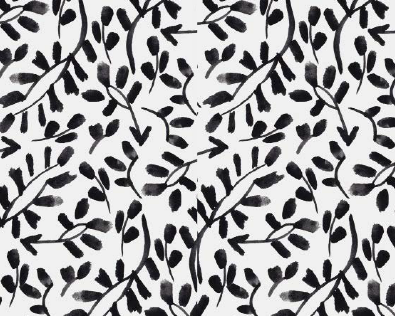 black and white floral pattern