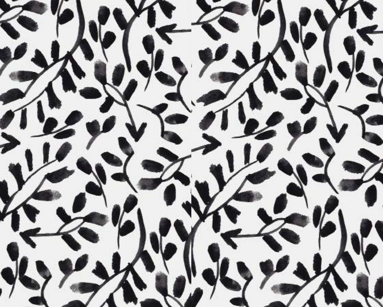 black and white floral pattern