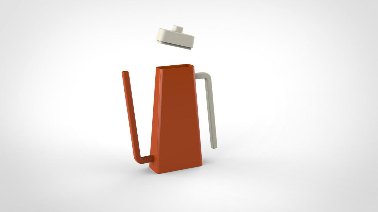 3D render of a tea kettle