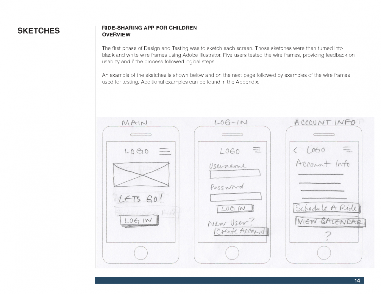 Ride Sharing for Children UX Design