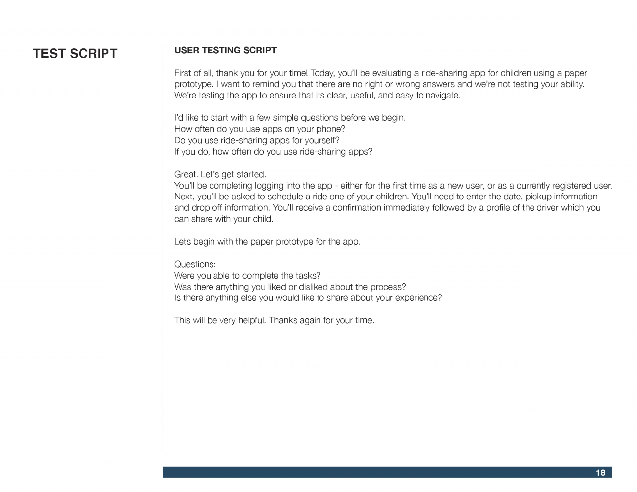 Ride Sharing for Children UX Design