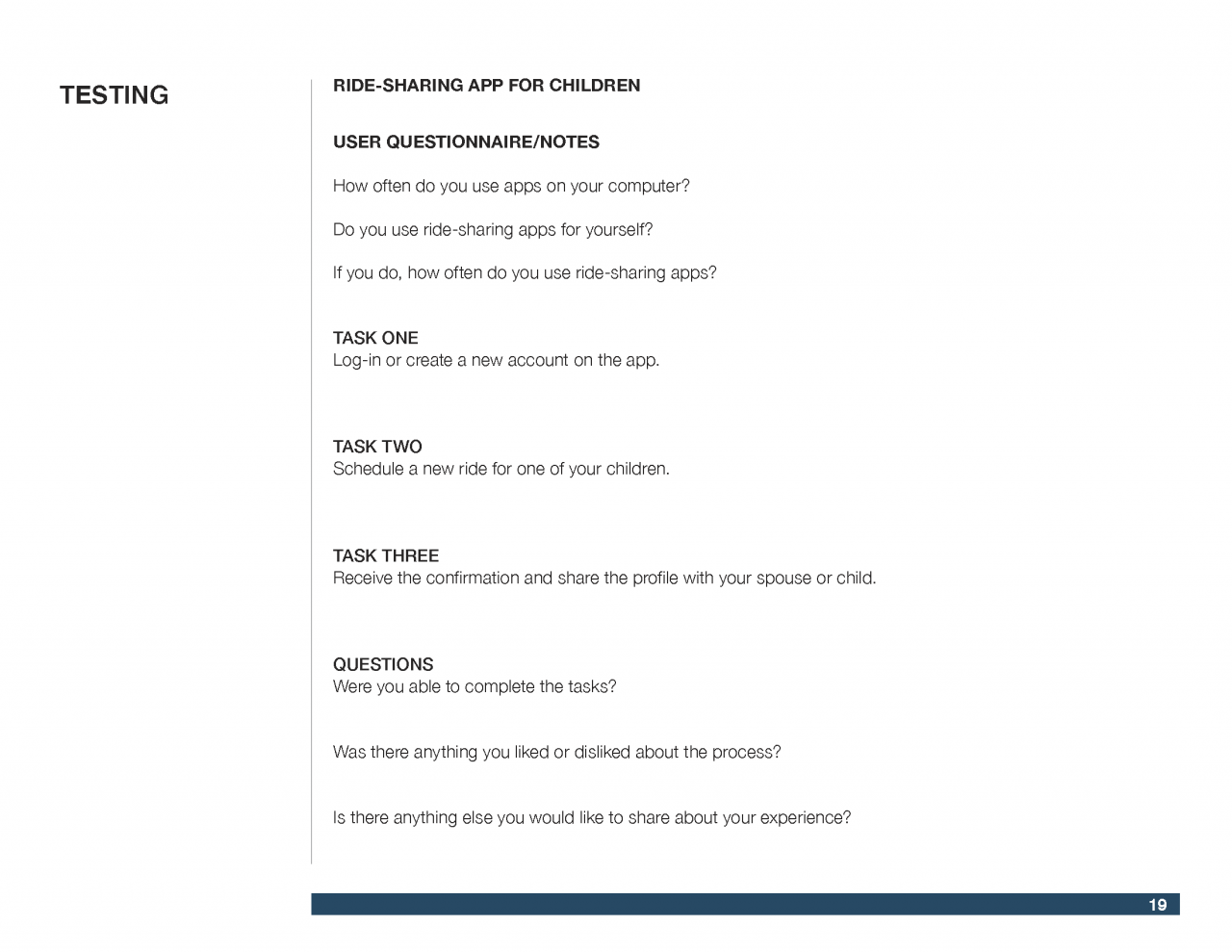 Ride Sharing for Children UX Design