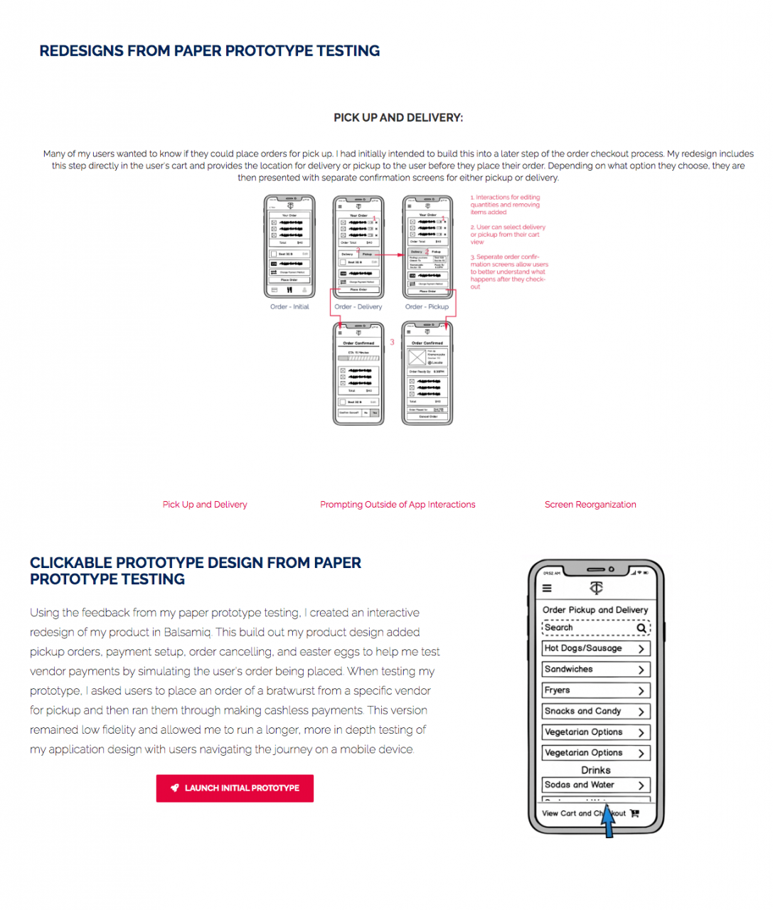 Concession Sales Mobile App Design