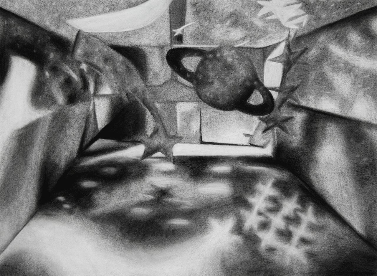 Celestial inspired value drawing.