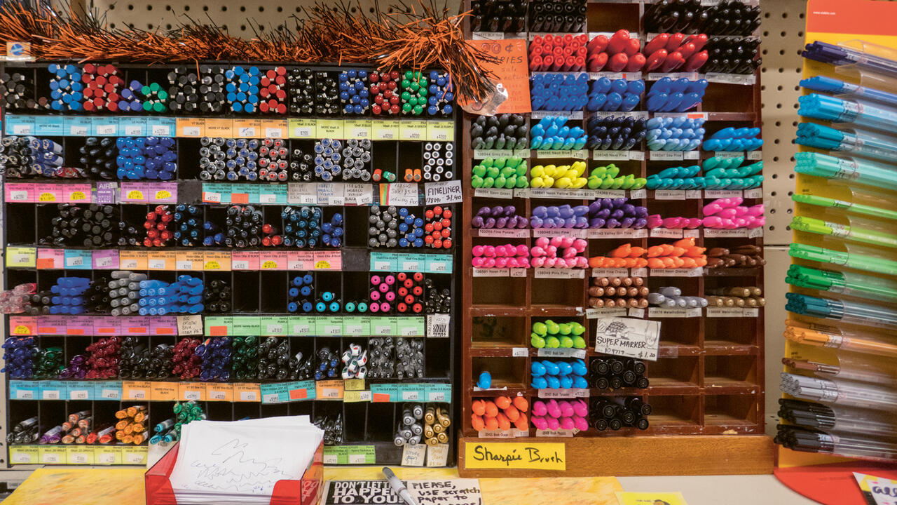 Pens and markers in the Art Cellar