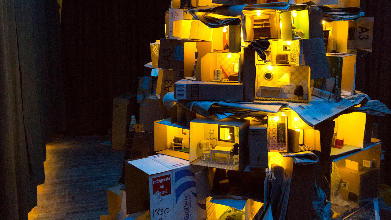 Light sculpture by an MFA student