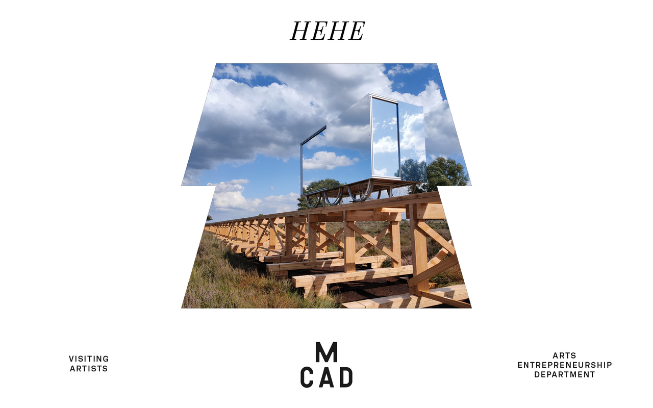 HeHe webheader featuring their art Slow Train