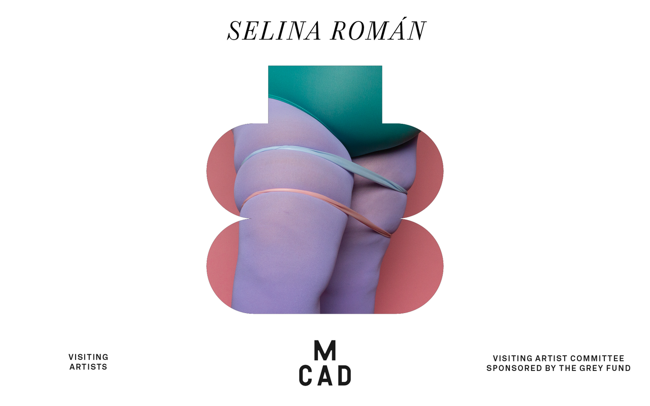 Selina Román webheader featuring her artwork