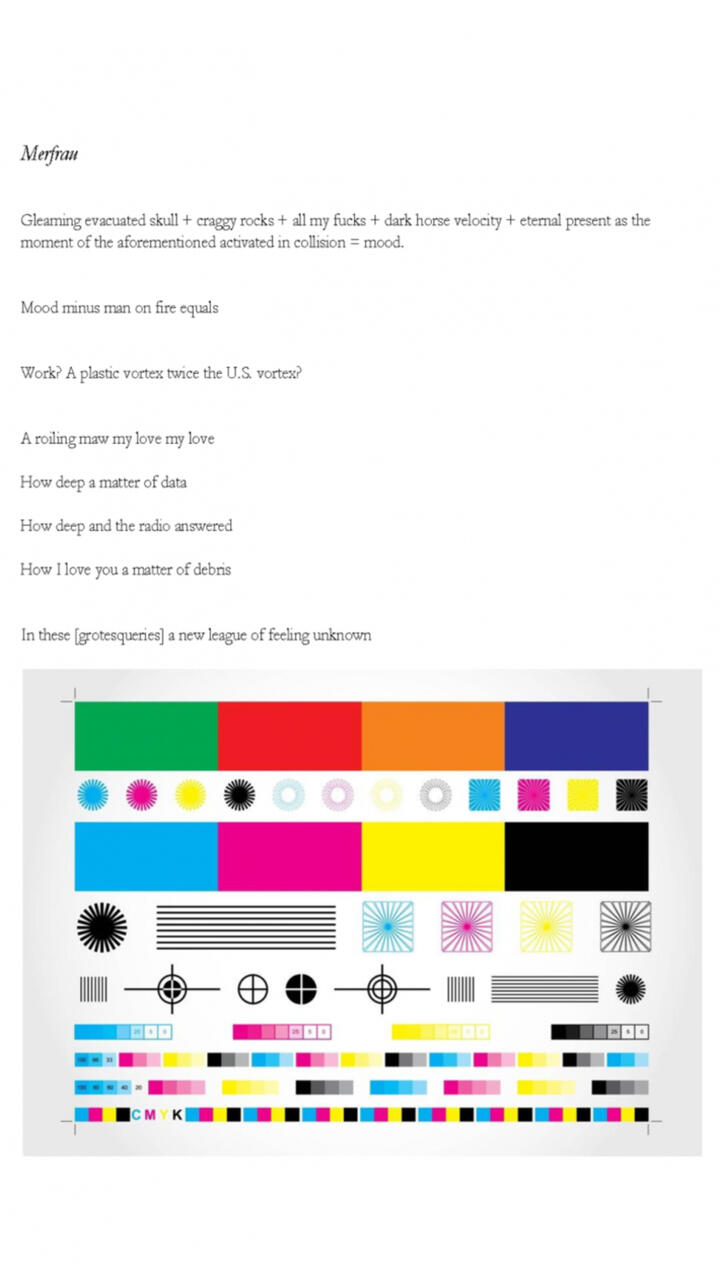 A poem above a chart of colors 