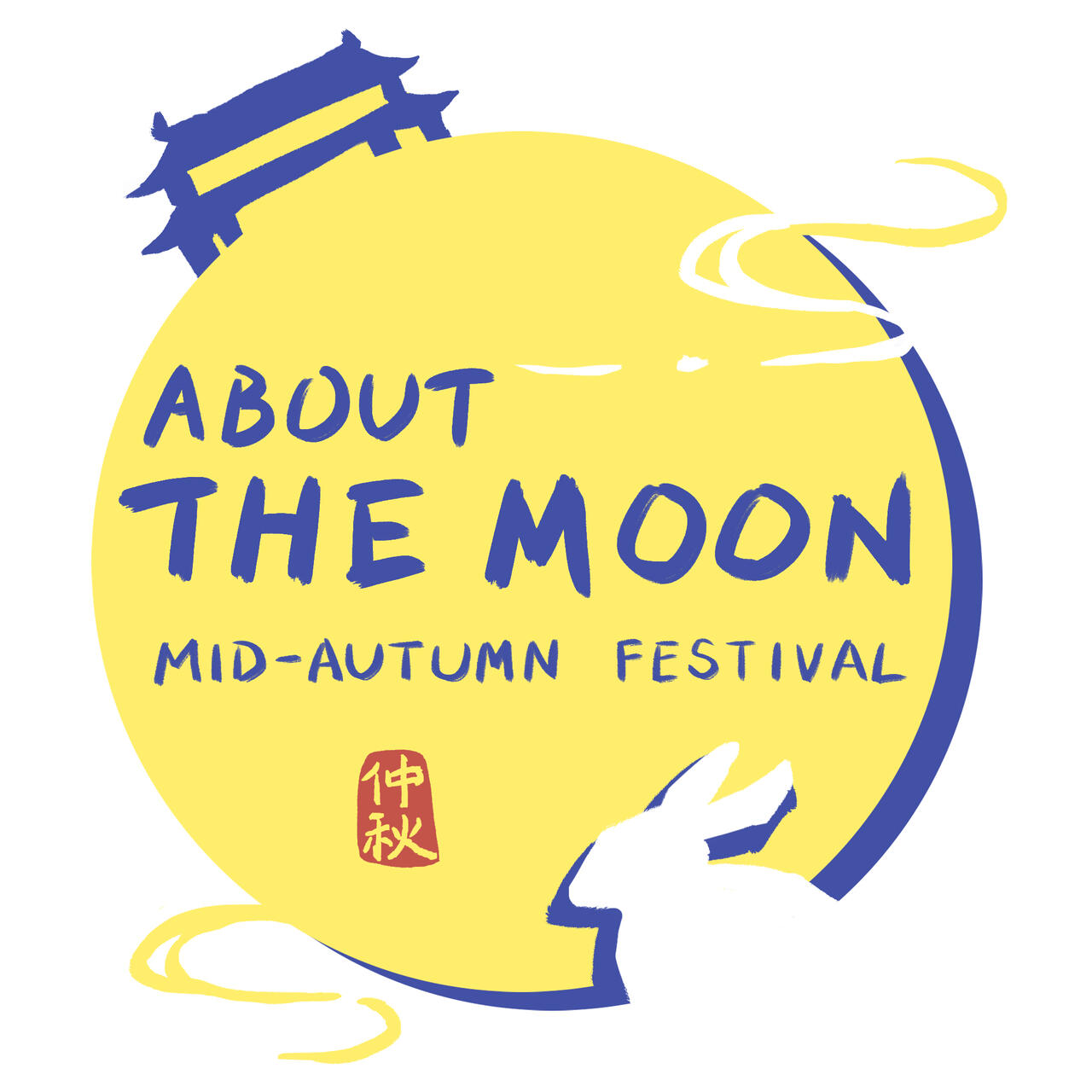 About the Moon illustrative poster