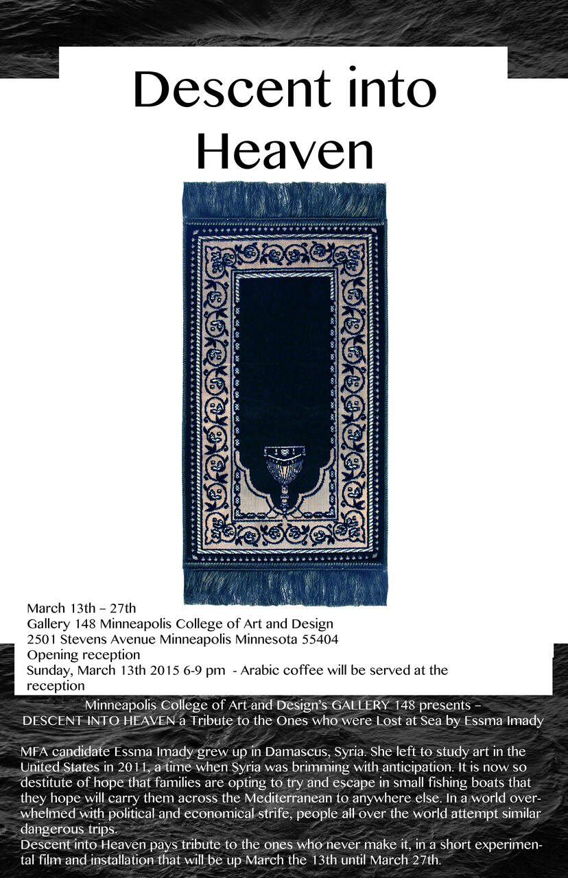 Poster for Descent Into Heaven film screening and exhibition