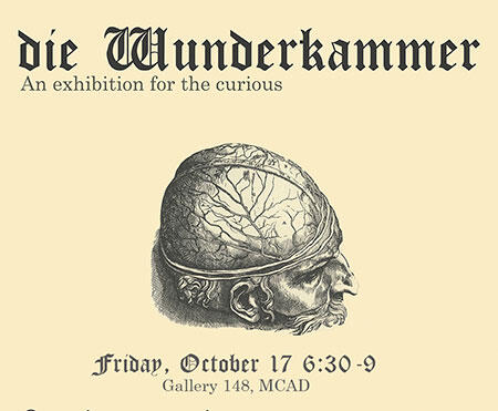 Die Wunderkammer exhibition promotional postcard