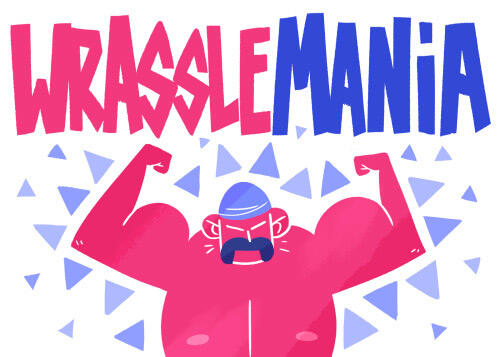 WRASSLEMANIA promotional graphic