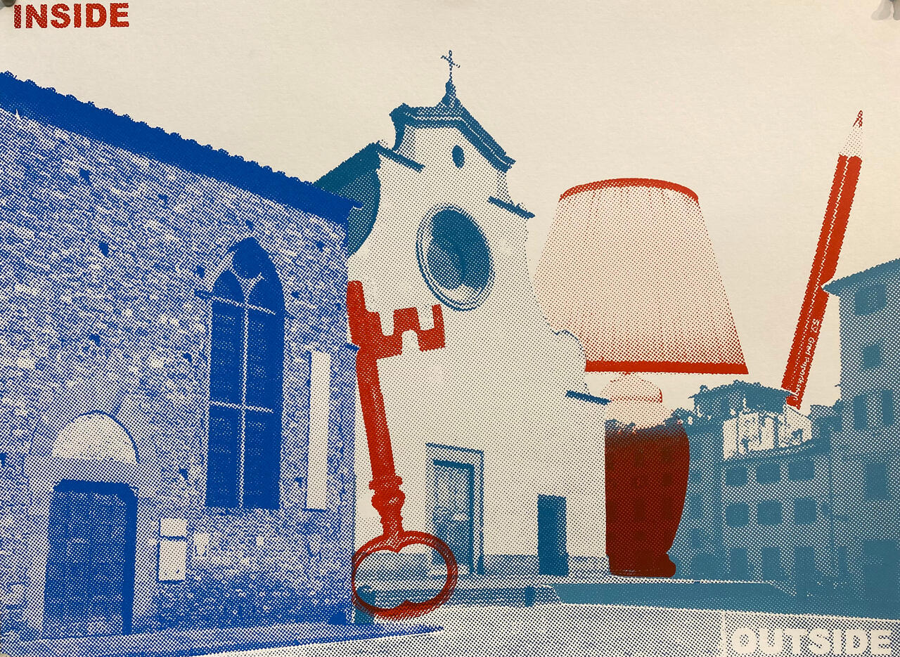 Inside Outside screenprinted poster