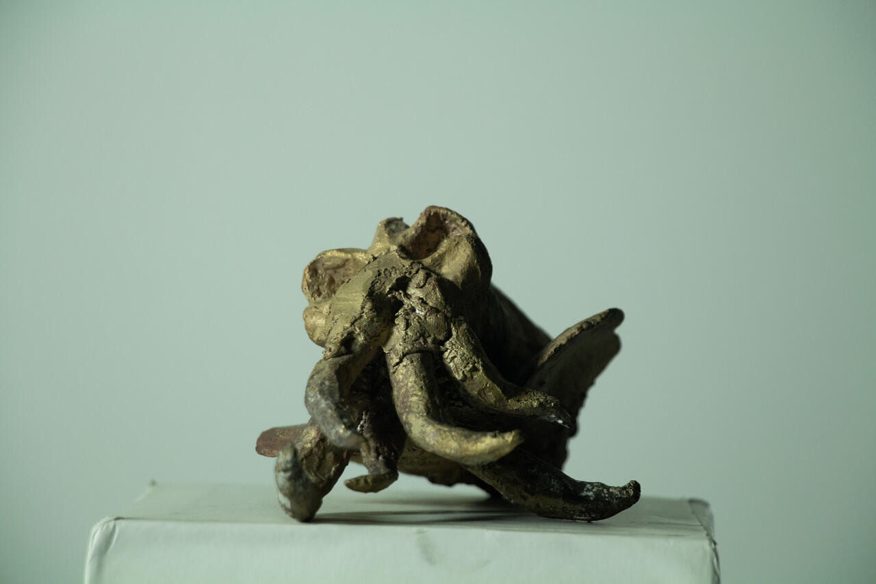 Decapitated Flayer bronze sculpture by Nicolas Araya