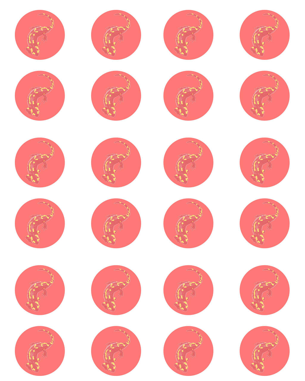 Salamander stickers designed by Margaret Barath-Lane