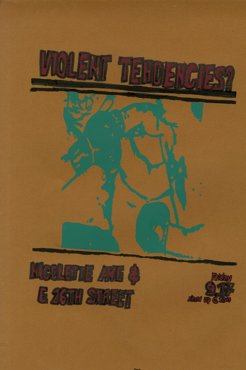 Violent Tendencies screenprinted poster