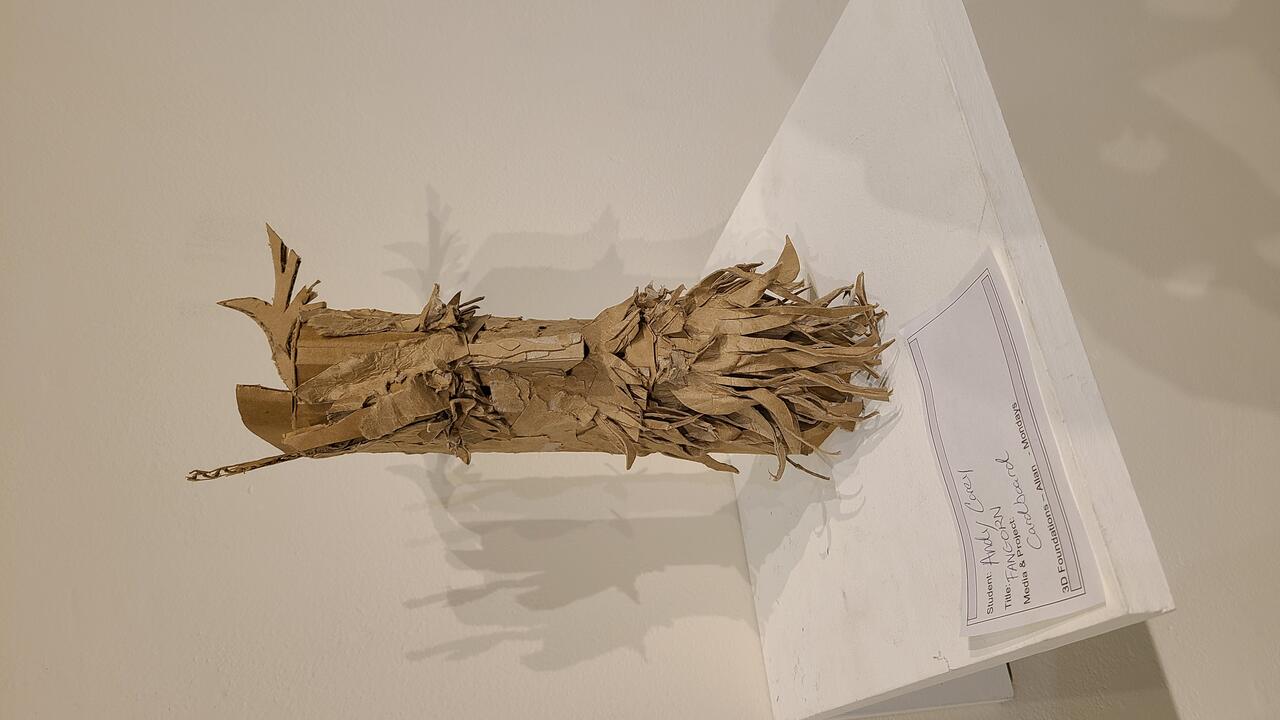 Fangorn cardboard sculpture by Andy Carey