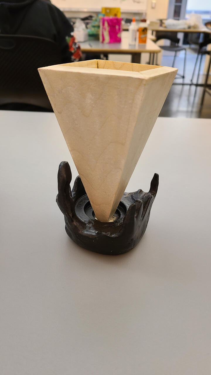 Splash wooden sculpture by Andy Carey