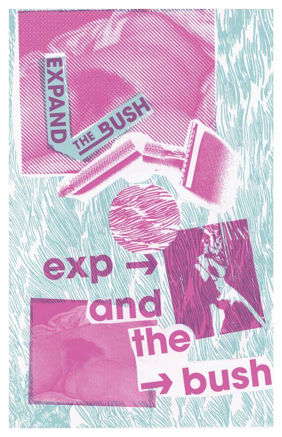 Expand the Bush risograph print by Carter Stine