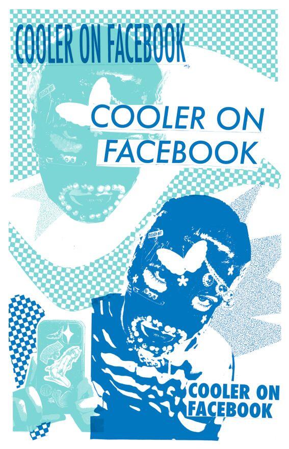 Cooler on Facebook risograph print by Chase Schulte