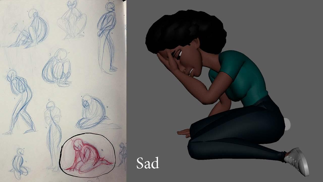 Six Emotion Pose Sad