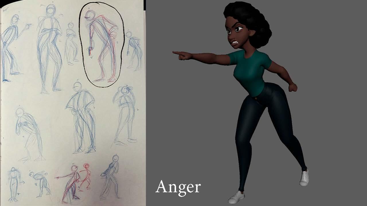 Six Emotion Pose Anger
