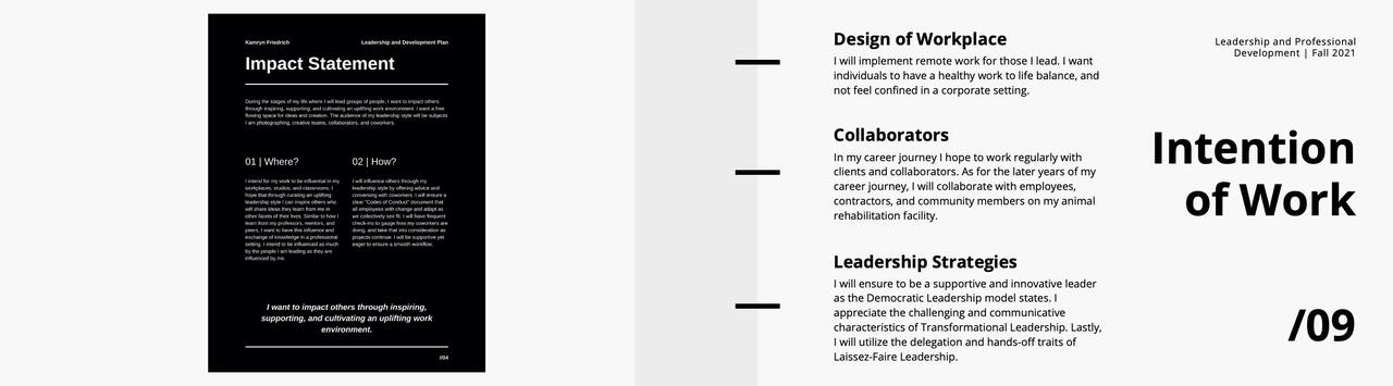 Personal Leadership Development Plan by Kamryn Friedrich