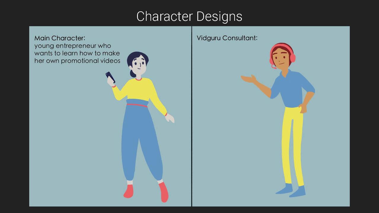 Initial Pitch Project Character Designs