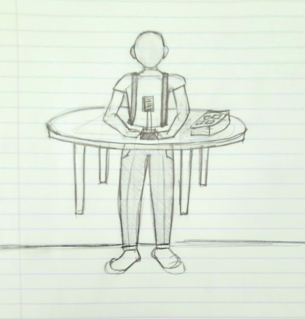 KFAI radio promotional sketch by Megan Holck