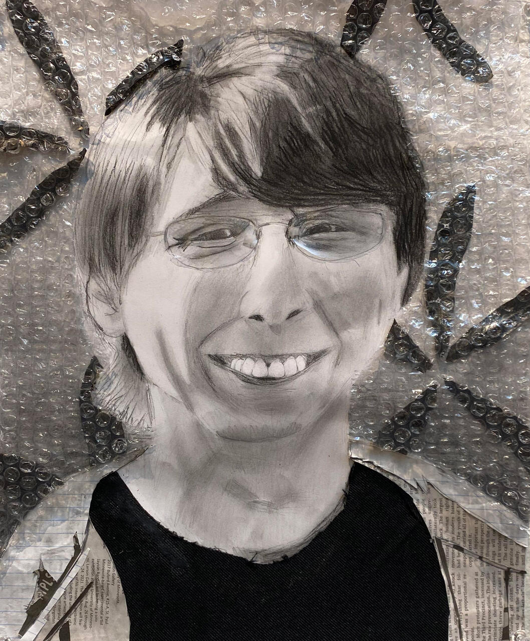 Grayscale composite portrait by Cade Janvrin