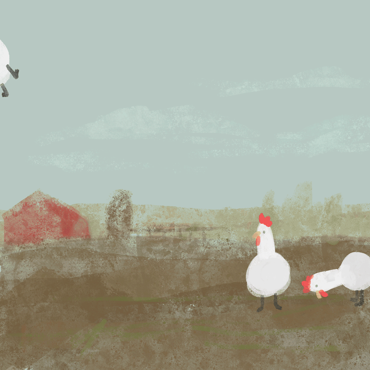 Bouncing chicken animated gif by Kenzie Lindow