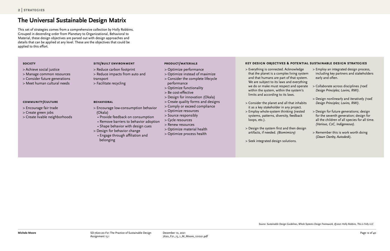 Project: Sustainable Metro Events by Michele Moore