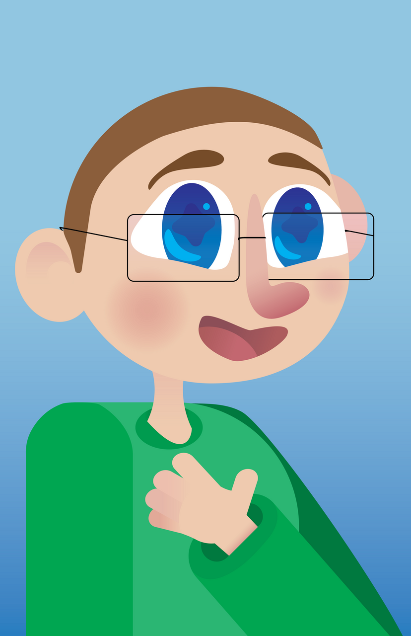 Shape portrait illustrated by Cloe Nemec