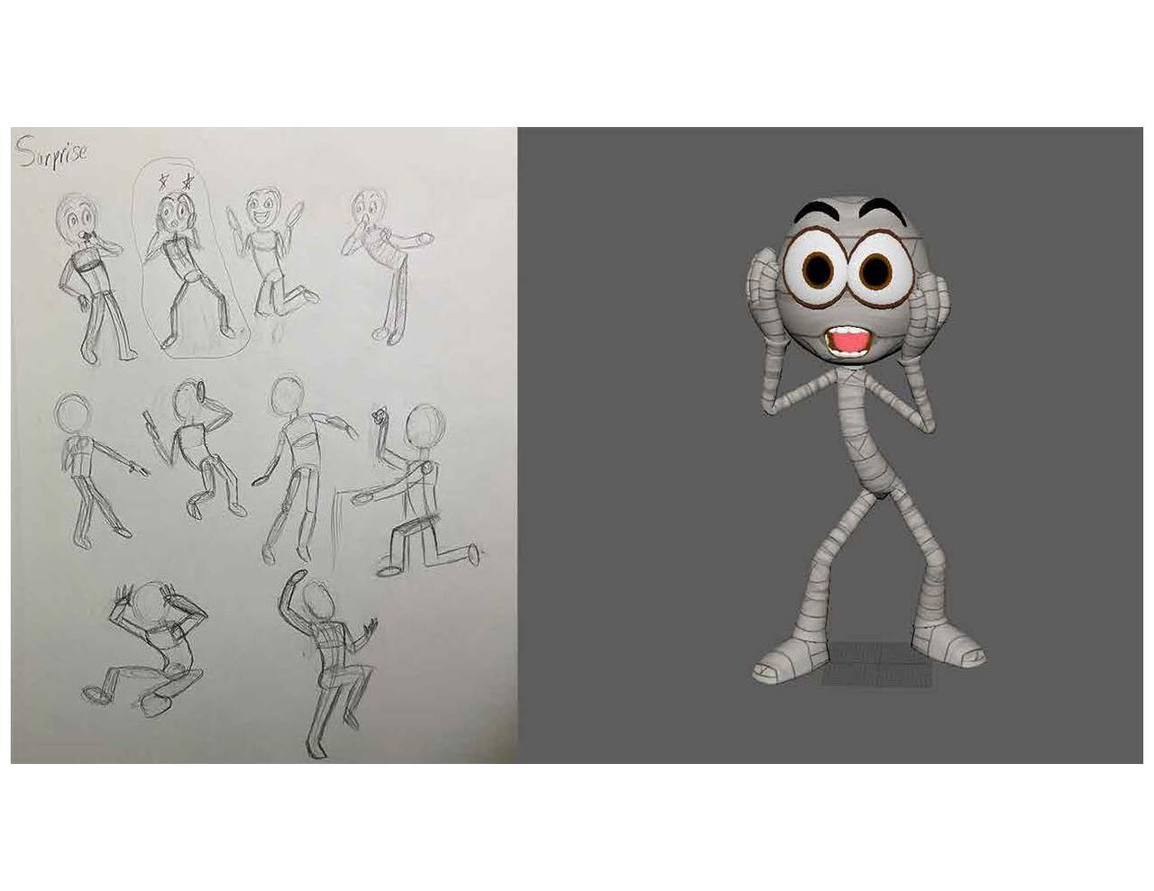 Six Emotion Pose Surprise