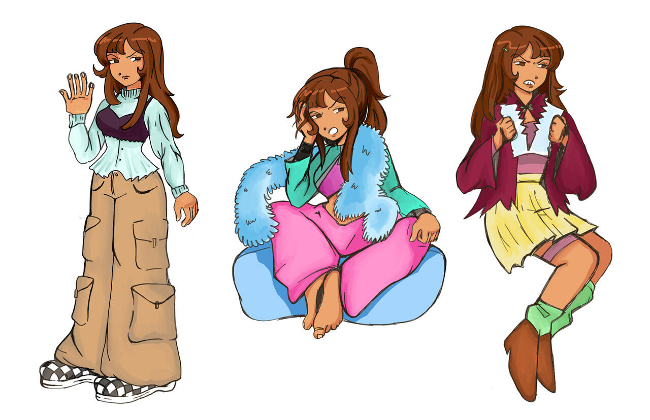 Character design sheet by Celia Prom